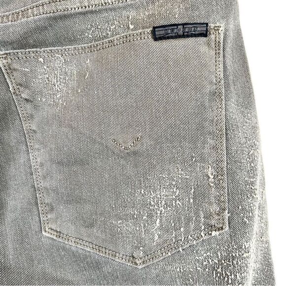 HUDSON The Riley Distressed Cropped Jeans in Light Olive Green Women's Size 27 - Picture 10 of 12